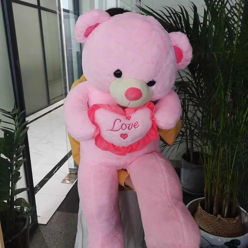 XXL Teddy Kuscheltier – Rosa/Weiß/Beige