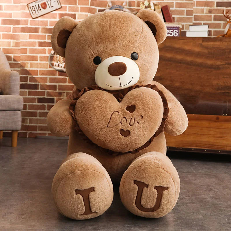XXL Teddy Kuscheltier – Rosa/Weiß/Beige