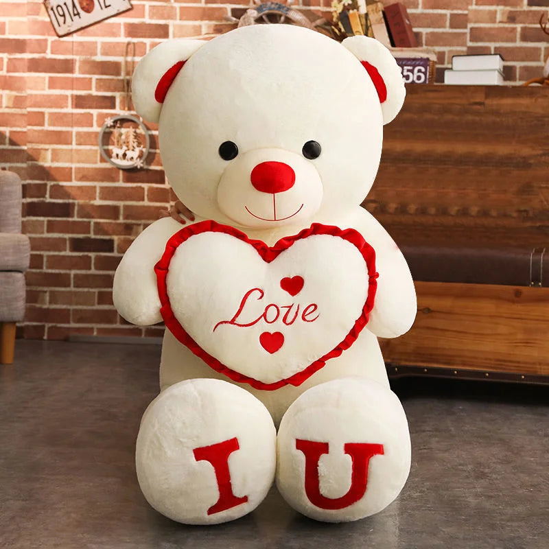 XXL Teddy Kuscheltier – Rosa/Weiß/Beige
