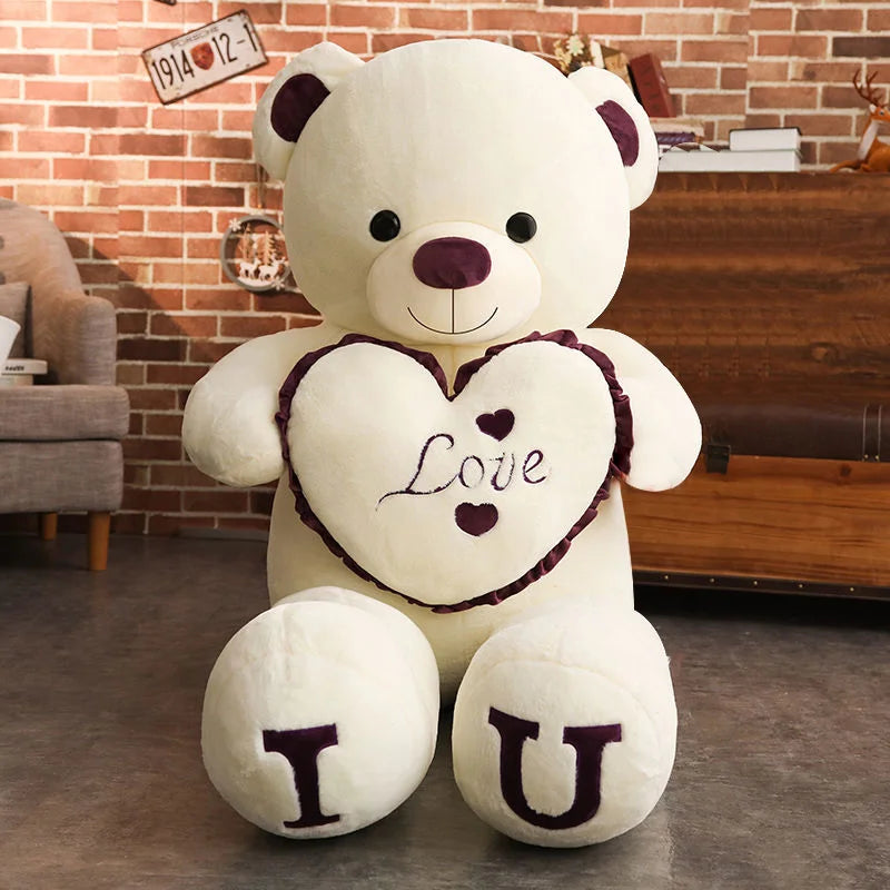 XXL Teddy Kuscheltier – Rosa/Weiß/Beige